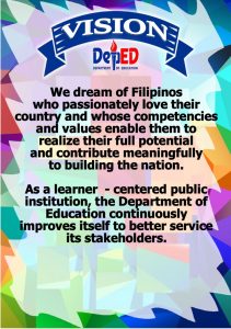 Vision, Mission and Core Values | Maricaban ES